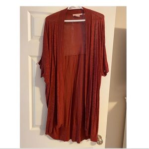 Soze 2x Duster cardigan, burnt orange